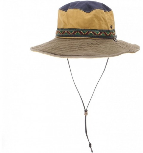 Sun Hats Boonie Bush Hats Wide Brim Aztec Pattern Side Snap AC8726 - Brown - CT183NNHER9 $60.39
