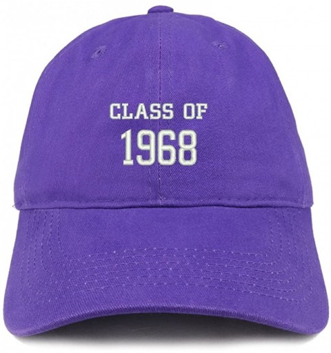 Baseball Caps Class of 1968 Embroidered Reunion Brushed Cotton Baseball Cap - Purple - C218CO83559 $17.96