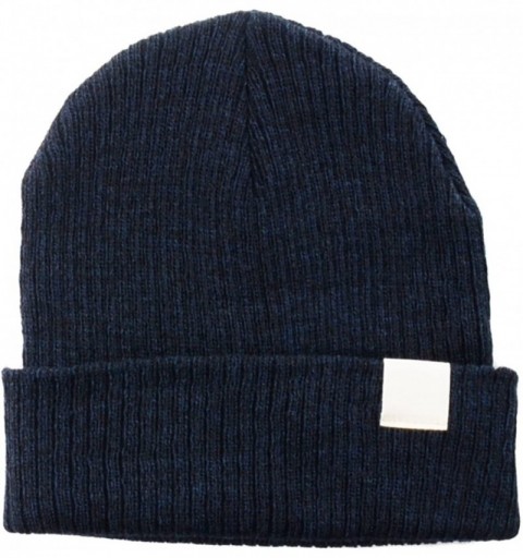 Skullies & Beanies Winter Unisex Everyday Beanie Soft Ribbed Knit Skull Hat- Various Styles - Navy - CP12N8NG2TL $8.19