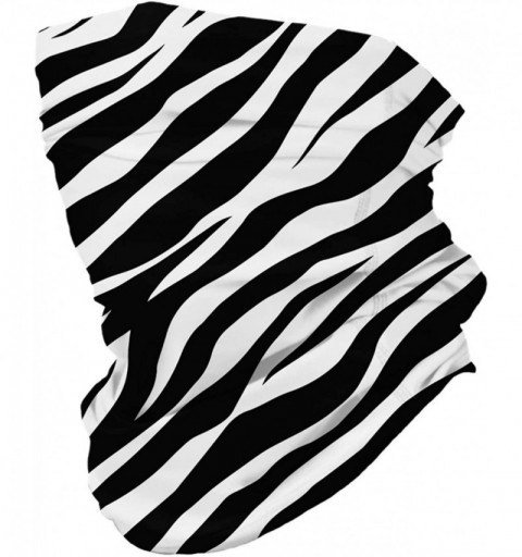 Balaclavas 12 in 1 Multifunctional Headwear Face Mask Headband Neck Gaiter - Zebra - CB1907TMLIN $22.10
