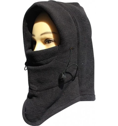 Balaclavas Winter Snowboard Face Hat Fleece Hood Ski Mask Wool Beret Balaclava - Black - C711RLDK3EJ $12.52