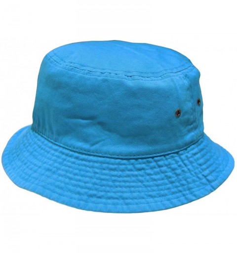 Bucket Hats Short Brim Visor Cotton Bucket Sun Hat - Turquoise - CP11ONX959J $22.53