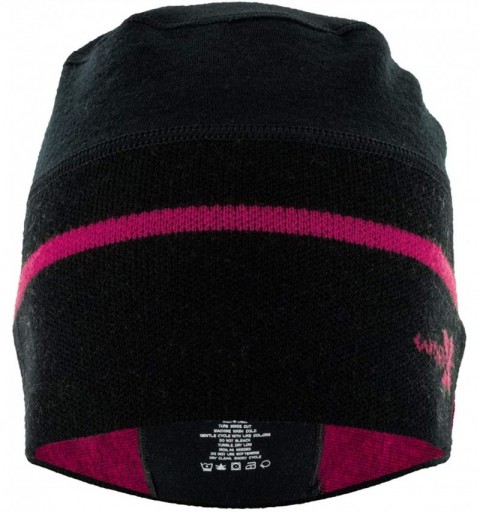 Skullies & Beanies Cold Snap Merino Wool Beanie Hat for Men & Women - Black Sangria - C7186ZAA5GE $18.33