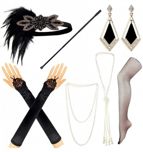 Headbands 1920s Accessories Themed Costume Mardi Gras Party Prop additions to Flapper Dress - Z-1 - CI18K7SLSK8 $14.21