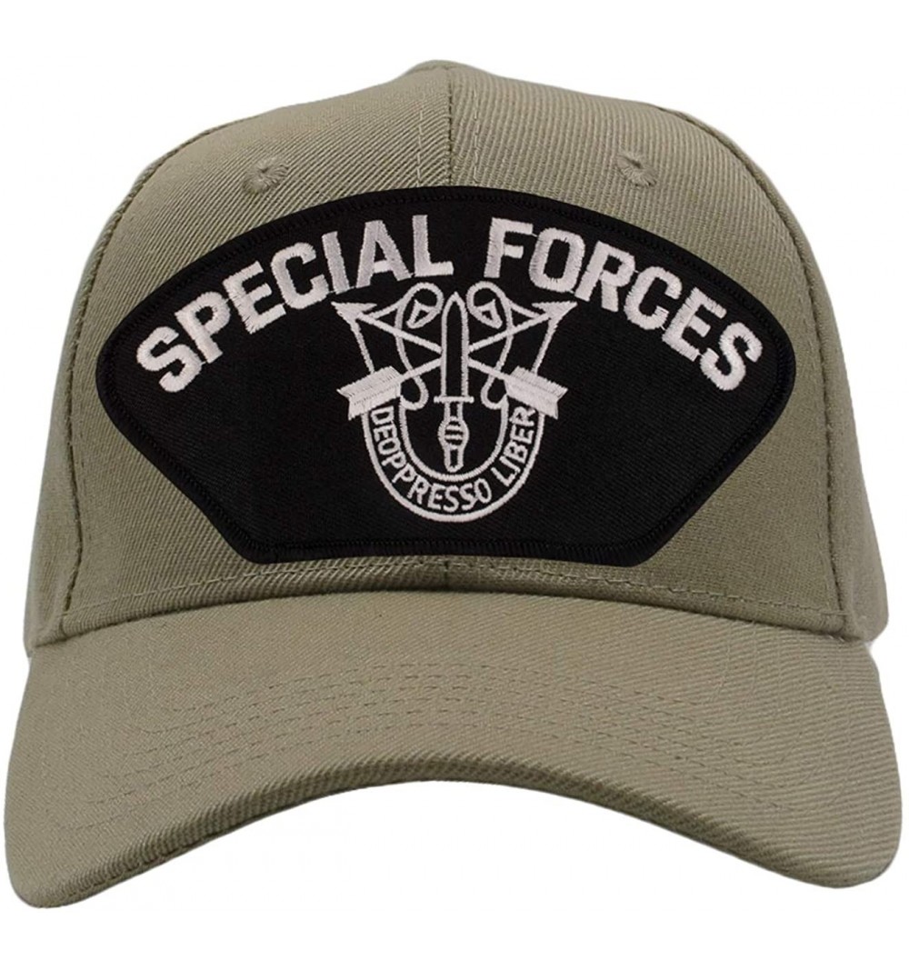 Baseball Caps US Special Forces Hat/Ballcap Adjustable One Size Fits Most - Tan/Khaki - CJ18IS3DRRI $18.98