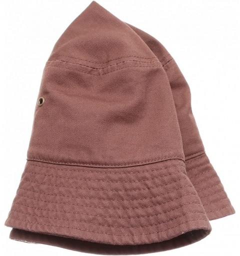Bucket Hats Summer 100% Cotton Stone Washed Packable Outdoor Activities Fishing Bucket Hat. - Dark Brown - C0182QCCNX9 $9.99