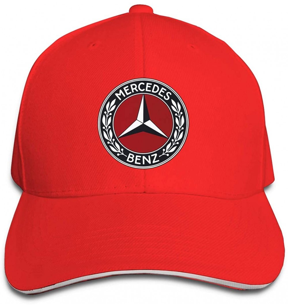 Baseball Caps Adult Men and Women Mercedes Benz Logo Hat Adjustable Fits Hat Lovely Baseball Cap - Red - C8196N8AGD8 $9.98