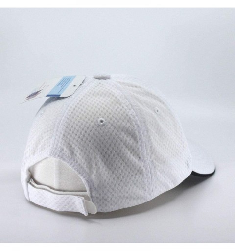 Baseball Caps Plain Pro Cool Mesh Low Profile Adjustable Baseball Cap - Athletic Mesh White - CK186QNU43R $9.64