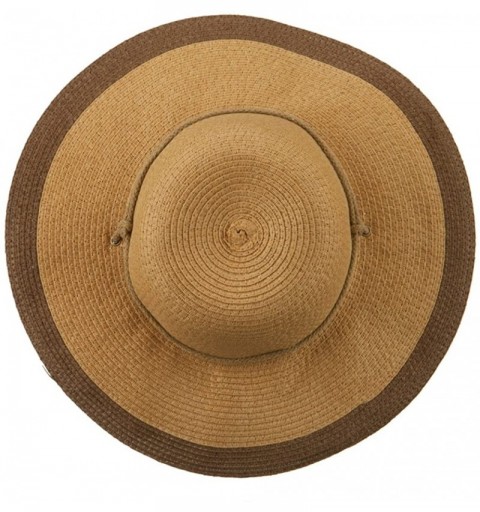 Sun Hats Ladies Toyo Braid Chin Strap Sun Hat - Brown - CJ11NY2Y5UJ $16.92