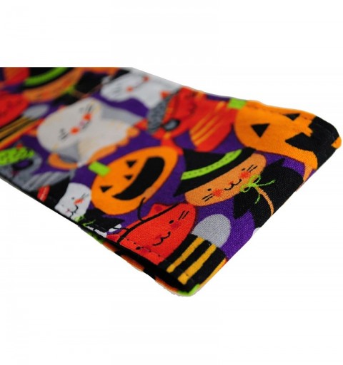 Headbands Halloween Headband- Kitties in Costume Over Purple- Pumpkins and Witches-soft Headband - C7117RLG173 $8.09
