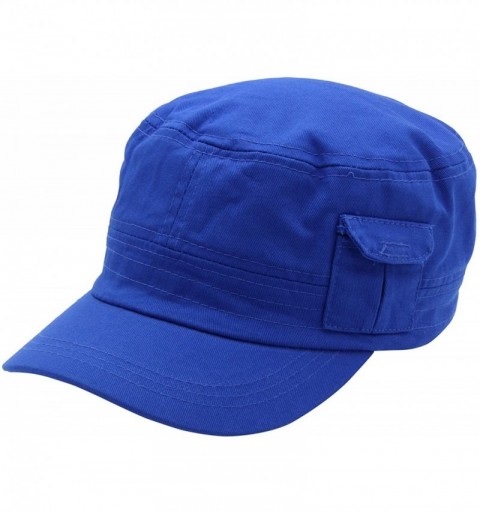Baseball Caps Cadet Army Cap - Military Cotton Hat - Royal Blue2 - CO12GW5UV7P $9.24