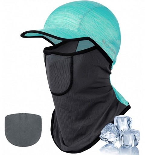 Balaclavas Sun UV Protection Summer Face Mask Breathable Cooling Fishing Neck Gaiter - Blue With Filter - CR1992RETZ8 $13.47