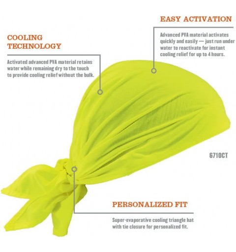 Skullies & Beanies Chill-Its 6710CT Evaporative Cooling Dew Rag- Lime - Lime - Each - CY116I6C3YD $6.98