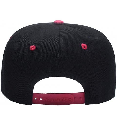 Baseball Caps Men Women Custom Flat Visor Snaoback Hat Graphic Print Design Adjustable Baseball Caps - A-rose Red - C418HCQSD...