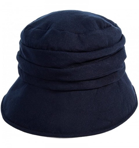 Sun Hats Womens Bucket Sun Hat UPF 50 Chin Strap Adjustable Breathable - Navy69027 - CD18QACWKNH $21.40