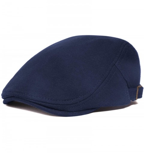 Newsboy Caps Men's Flat Cap Gatsby Newsboy Lvy Irish Hats Driving Cabbie Hunting Cap - Bb55-cotton-blue - CR18M5D334C $14.83