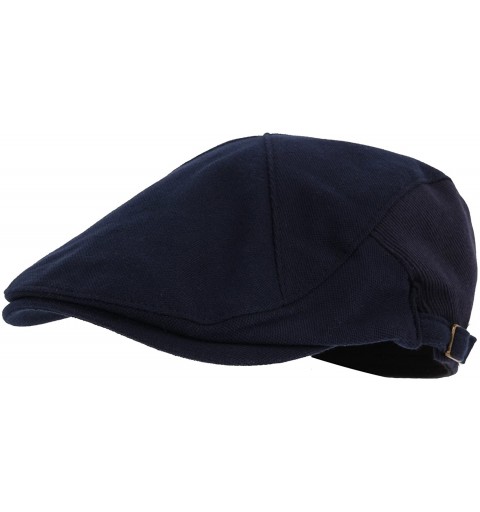 Newsboy Caps Modern Cotton Real Newsboy Hat Flat Cap AC3045 - Blue - C211WC83M3H $20.40