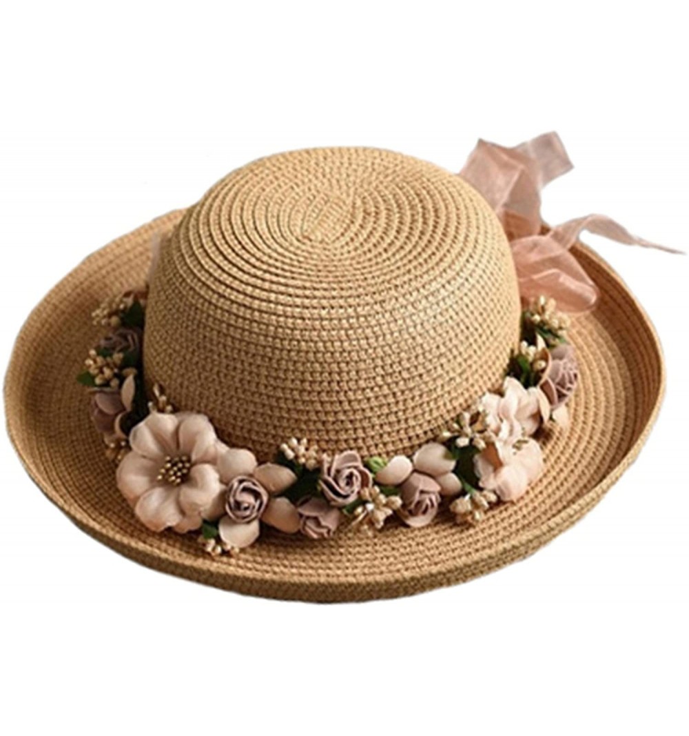 Flower Sun Hat Ladies Beach Hat Fedora Womens Summer Spring Hawaiian ...
