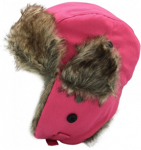 Skullies & Beanies Winter Faux Fur Fishing Trapper Hat - Magenta - CC11QEJAK7P $9.61