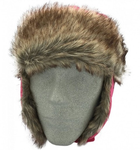 Skullies & Beanies Winter Faux Fur Fishing Trapper Hat - Magenta - CC11QEJAK7P $9.61