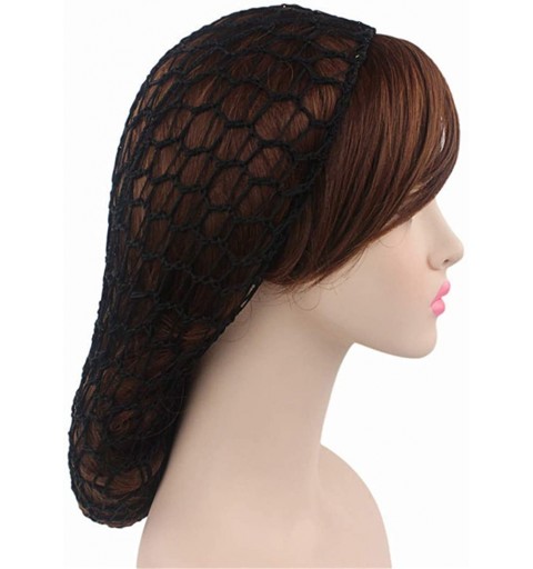 Skullies & Beanies Women Soft Rayon Snood Hat Hair Net Crocheted Hair Net Cap Mix Colors Dropshipping - Fw-12-sapphire - C218...