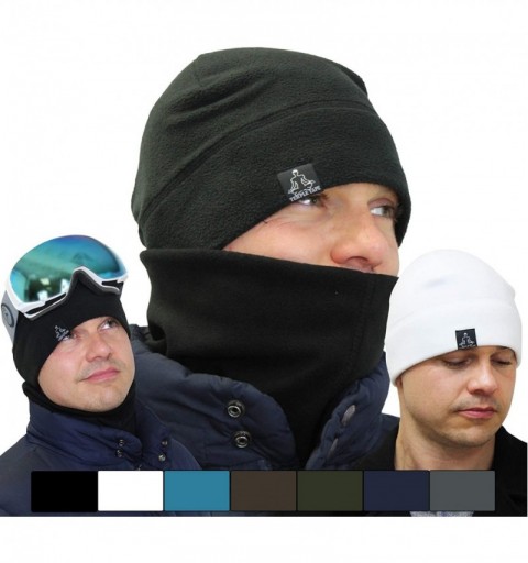 Skullies & Beanies Tactical Fleece Watch Cap Beanie - Skull Cap Fleece Hat - Mens & Women - [2-pack] 1-black & 1-graphite Gre...
