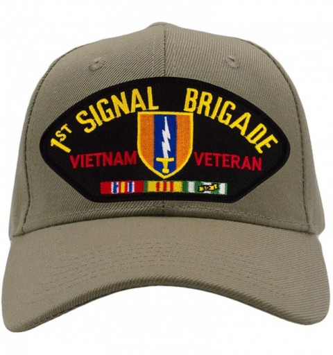 Baseball Caps 1st Signal Brigade - Vietnam War Veteran Hat/Ballcap Adjustable One Size Fits Most - Tan/Khaki - CX18OXZ0RNX $2...