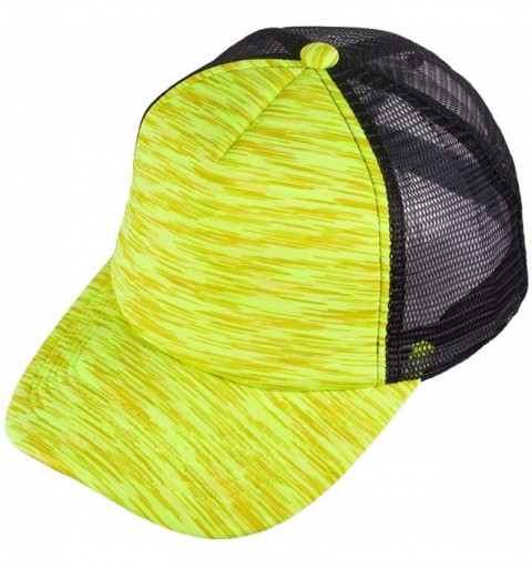 Baseball Caps Women Patchwork Baseball Cap- Breathable Weightlight Summer Sport Mesh Hat - Yellow - CB18R2ZXXS8 $11.83