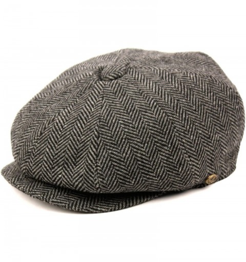 Newsboy Caps Men's Classic 8 Panel Wool Blend Newsboy Snap Brim Collection Hat - Nsb2317 - CU12O5CGANC $17.95