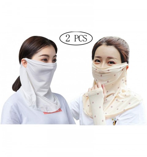 Balaclavas Protection Protective Breathable Lightweight - Floral Beige&white - CT18SUR9SQ2 $18.23