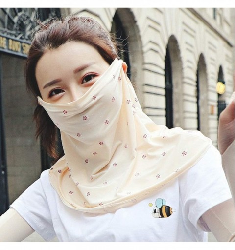 Balaclavas Protection Protective Breathable Lightweight - Floral Beige&white - CT18SUR9SQ2 $18.23