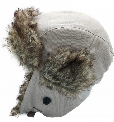 Skullies & Beanies Winter Faux Fur Fishing Trapper Hat - Khaki - CS11S1H9ZL1 $11.38