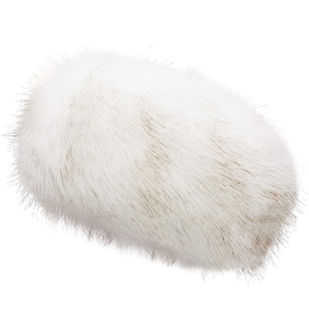 Cold Weather Headbands Women Faux Fur Stretch Earwarmer Earmuff Headband- White - CS188T2Y7GD $11.31
