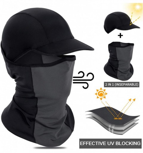 Balaclavas Sun UV Protection Summer Face Mask Breathable Cooling Fishing Neck Gaiter - Black - C119654CR7Z $10.50