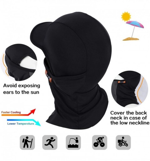 Balaclavas Sun UV Protection Summer Face Mask Breathable Cooling Fishing Neck Gaiter - Black - C119654CR7Z $10.50
