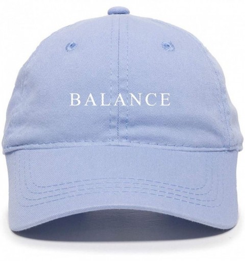 Baseball Caps Balance Dad Baseball Cap Embroidered Cotton Adjustable Dad Hat - Light Blue - C318Z9ULMUI $12.17