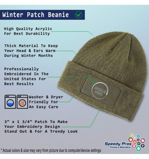 Skullies & Beanies Patch Beanie for Men & Women German Shepherd My Co Pilot Embroidery 1 Size - Olive Green - CE18ZOSI7O6 $18.34