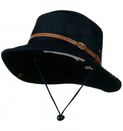 Sun Hats Big Size Deluxe Mesh Bucket Hat (for Big Head) - Navy - CE11C0N0309 $47.98