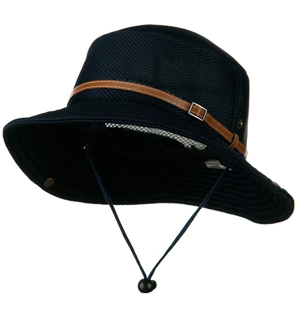 Sun Hats Big Size Deluxe Mesh Bucket Hat (for Big Head) - Navy - CE11C0N0309 $27.61