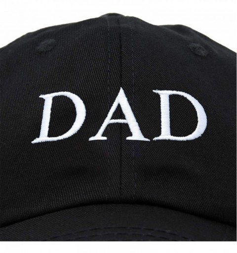 Baseball Caps Embroidered Mom and Dad Hat Washed Cotton Baseball Cap - Dad - Black - CS18Q2977O3 $15.05
