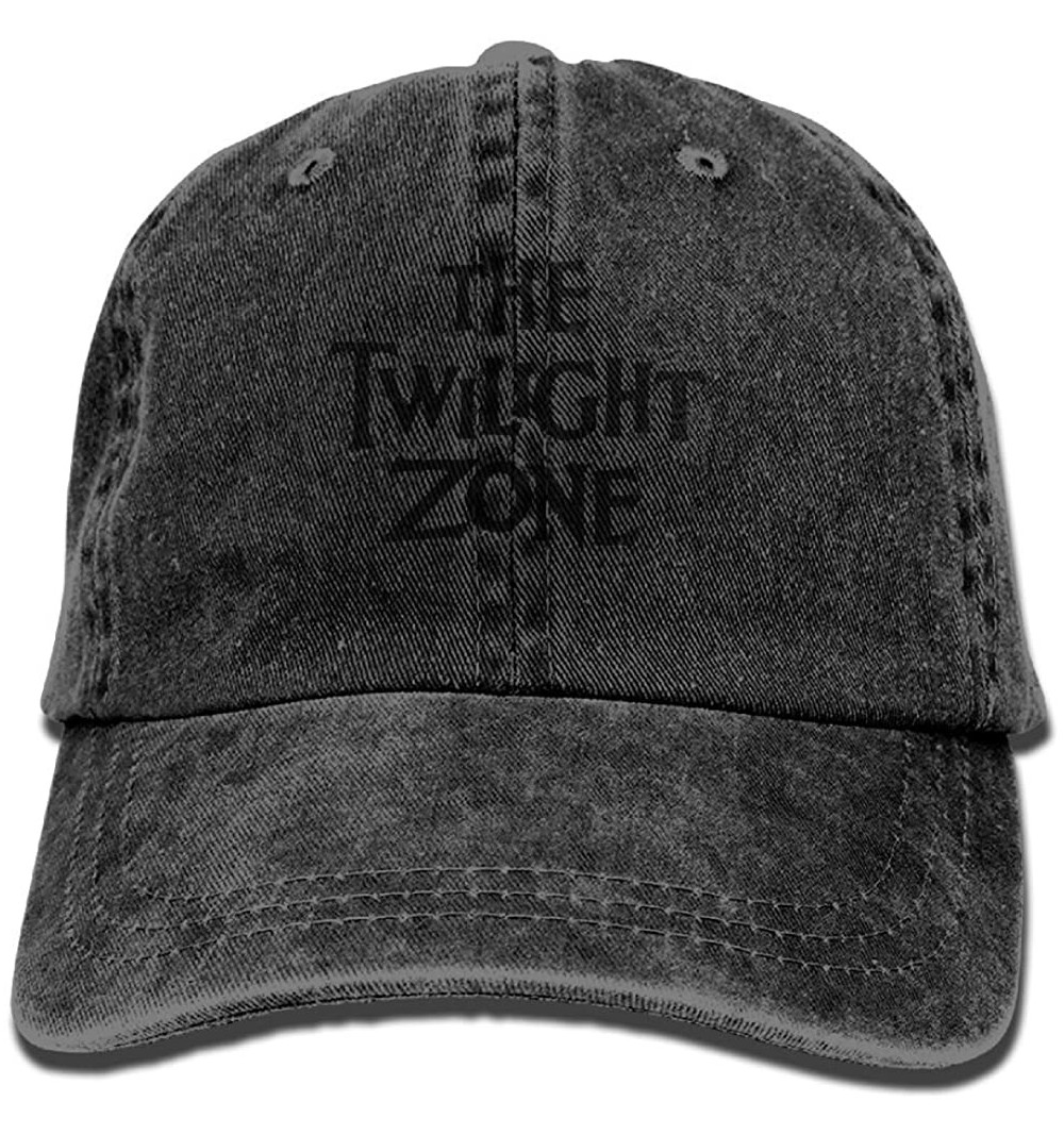 Baseball Caps The Twilight Zone Monologue Cap Adjustable Vintage Washed Denim Baseball Cap Dad Hat - Black - CE18DWDISEM $14.66