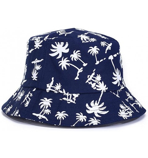 Tropical Coconut Palm Tree Printed Bucket Hat Beach Vocation Sunhat Cap ...