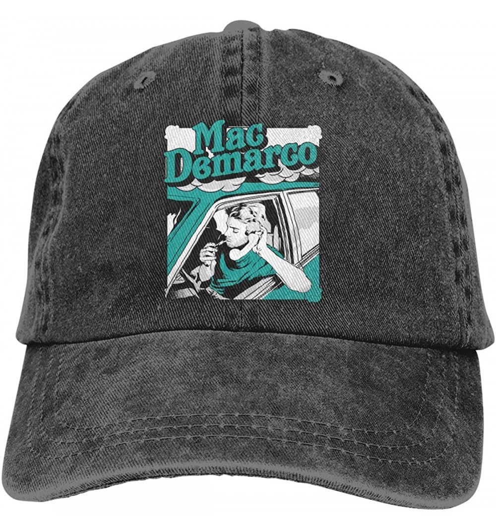 Baseball Caps Mac Demarco Man&Women Classic Baseball Hat Vintage Adjustable Casquette Cap Trucker Hat Black - Black - CI18O8X...