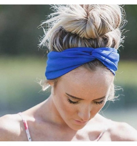 Headbands Turban Headbands for Women Twisted Boho Headwrap Yoga Workout Sport Thick Head Bands(4 pack) - E-4 pcs - CU18UA2TLD...