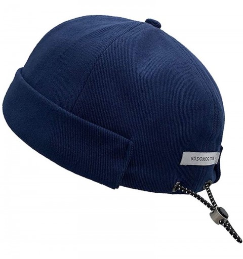 Skullies & Beanies Docker Cap Hats Sailor Cap Men Hats Worker Beanie Hat Retro Brimless Hat - Blue - CX18YEN5G2N $14.66