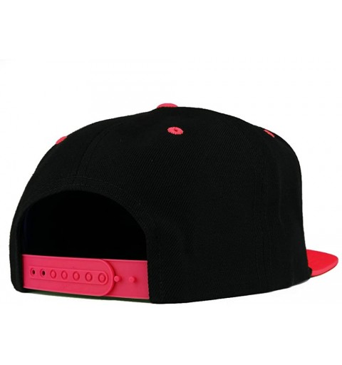Baseball Caps Flexfit Drone Pilot Embroidered Premium 2-Tone Flatbill Snapback Cap - Black Red - CJ18RY0IY7W $18.89