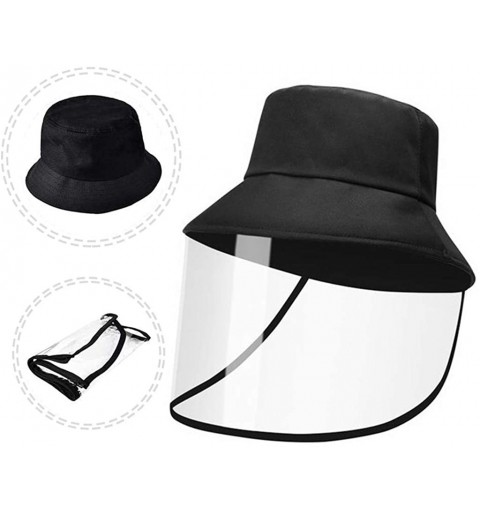 Baseball Caps Protective Hat-Baseball Cap with Cover Bucket Cap with Clear Cover - Detachable Bucket Hat - CK197EQ7GZX $21.43