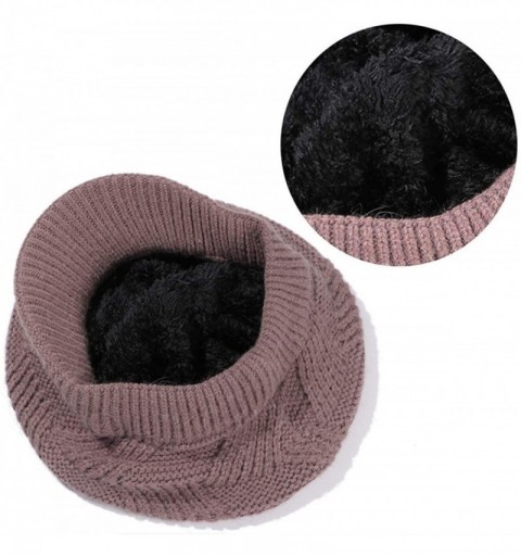 Skullies & Beanies Women's Winter Beanie Newsboy Cap Warm Fleece Lining - Thick Slouchy Cable Knit Skull Hat Ski Cap - Khaki ...