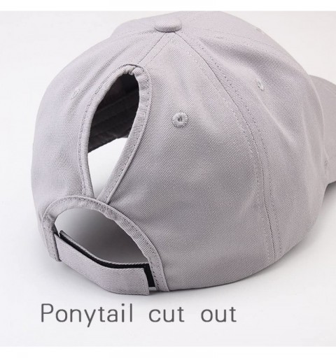 Baseball Caps Womens Messy High Bun Mesh Baseball Cap Ponytail Hat Adjustable Cotton Trucker Baseball Cap Dad Hat - C618DC0R9...