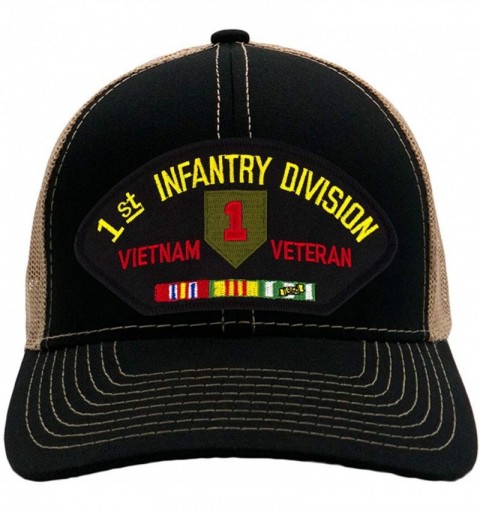 Baseball Caps 1st Infantry Vietnam Veteran Hat/Ballcap Adjustable One Size Fits Most - Mesh-back Black & Tan - CV18NN7LCDR $2...